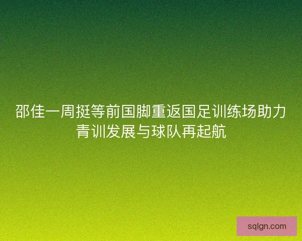 邵佳一周挺等前国脚重返国足训练场助力青训发展与球队再起航